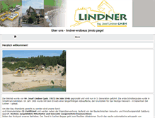 Tablet Screenshot of lindner-erdbau.com